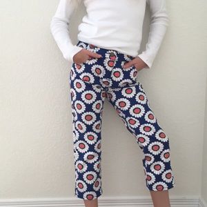 Flower Capri Jeans